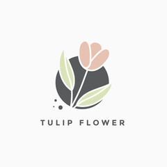 Obraz premium flower organic boutique feminine abstract logo design vector illustration