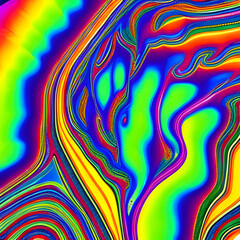 Fototapeta premium Konzept: psychedelic wave art - created with hyperrealistic generative AI technology
