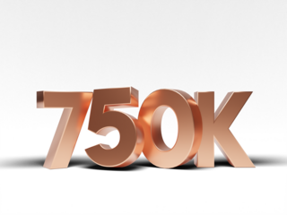 thank you 800k subscribers 3D transparent PNG