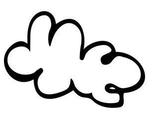 Obraz premium Vector hand drawn doodle element. Graphic doodle cloud. Design doodle frame or bubble