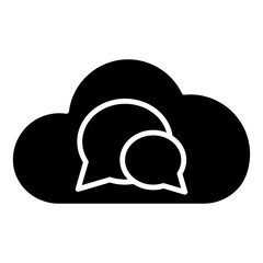 bubble chat cloud computing icon