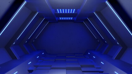 3D Rendering Futuristic Technology Background