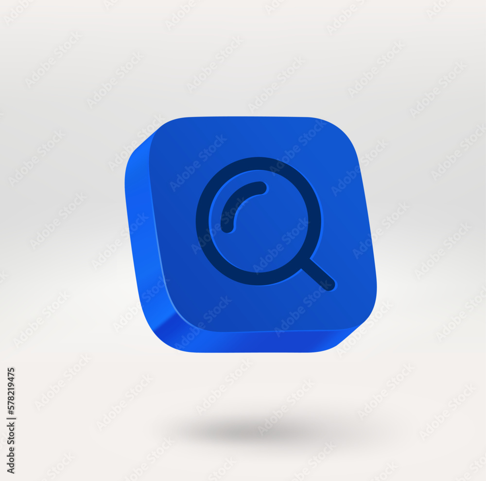 Poster Internet search icon. Mobile application icon. 3d vector icon isolated on white background