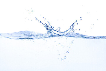 water splash isolated on white