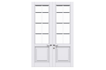 interior doors isolate on a transparent background, interior furniture, 3D illustration, cg render