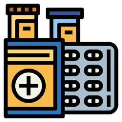 medicine filled outline icon style