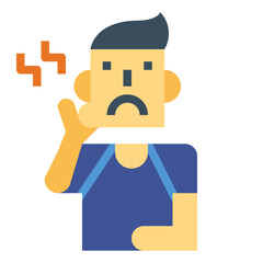 toothache flat icon style