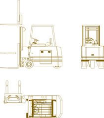 Forclip heavy equipment design vector illustration sketch