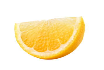 Slice of lemon fruit isolated on transparent png