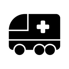 ambulance icon or logo isolated sign symbol vector illustration - high quality black style vector icons
