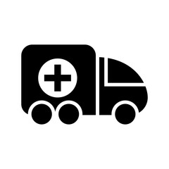 ambulance icon or logo isolated sign symbol vector illustration - high quality black style vector icons
