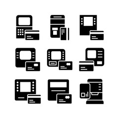 atm icon or logo isolated sign symbol vector illustration - high quality black style vector icons
