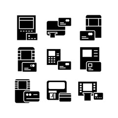 atm icon or logo isolated sign symbol vector illustration - high quality black style vector icons

