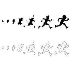 Human evolution illustration - Vector