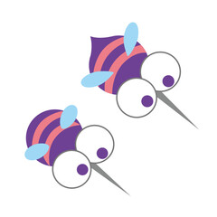 Cute mosquito illustrations - Vector