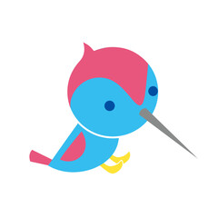 Cute woodpecker illustration - Vector