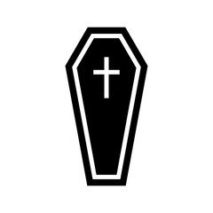 coffin icon or logo isolated sign symbol vector illustration - high quality black style vector icons
