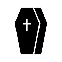 coffin icon or logo isolated sign symbol vector illustration - high quality black style vector icons
