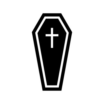 coffin icon or logo isolated sign symbol vector illustration - high quality black style vector icons
