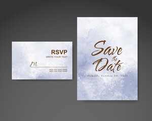 Wedding invitation with abstract watercolor background