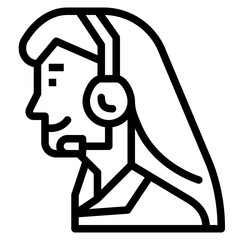 call center line icon style