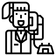 call center line icon style