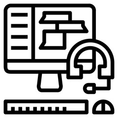 computer line icon style