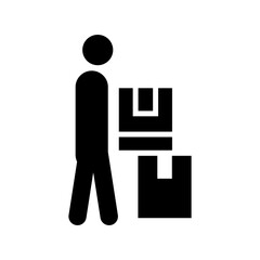 courier icon or logo isolated sign symbol vector illustration - high quality black style vector icons
