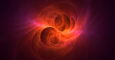 3D rendering abstract fractal light background