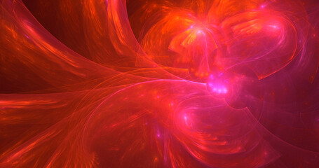 3D rendering abstract fractal light background