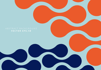 sphere cells shape navyblue orange partition pattern technology science theme modern art background use for advertisment poster website banner landing page product package design vector eps.