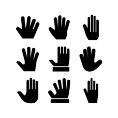 hand icon or logo isolated sign symbol vector illustration - high quality black style vector icons
