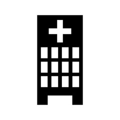 Obraz premium hospital icon or logo isolated sign symbol vector illustration - high quality black style vector icons 
