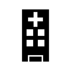 Obraz premium hospital icon or logo isolated sign symbol vector illustration - high quality black style vector icons 