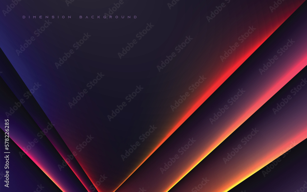 Poster abstract dimension background diagonal layers with light effect