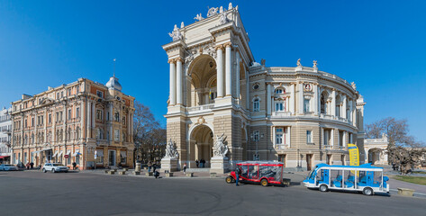 Fototapeta premium Facade of the Odessa Opera House