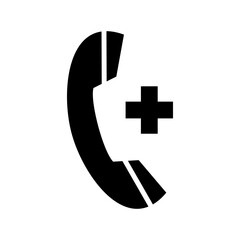 medical call icon or logo isolated sign symbol vector illustration - high quality black style vector icons

