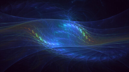 Fototapeta premium 3D rendering abstract multicolor technology fractal light background