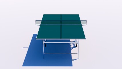3d render  Ping pong,Table tennis, isolated on white background