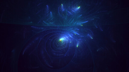 Fototapeta premium 3D rendering abstract multicolor technology fractal light background