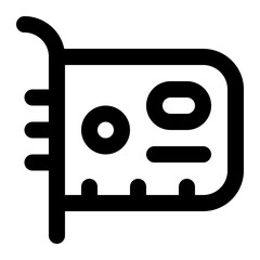 graphics card line icon
