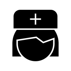nurse icon or logo isolated sign symbol vector illustration - high quality black style vector icons
