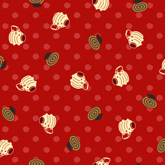 Patterned with traditional Japanese mosquito-repellent incense,