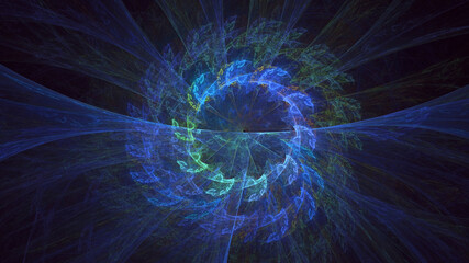 Fototapeta premium 3D rendering abstract round light background