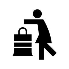 shopping icon or logo isolated sign symbol vector illustration - high quality black style vector icons
