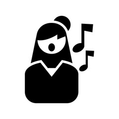 Obraz na płótnie Canvas singer icon or logo isolated sign symbol vector illustration - high quality black style vector icons 