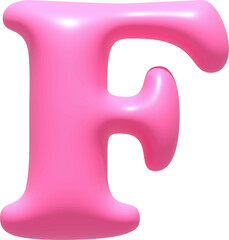 Alphabet  illustration typeface letter F. Typography decorate design display font.3D gummy jelly.