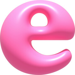 Alphabet  illustration typeface letter E. Typography decorate design display font.3D gummy jelly.