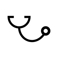 stethoscope icon or logo isolated sign symbol vector illustration - high quality black style vector icons
