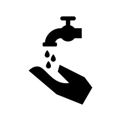wash hand icon or logo isolated sign symbol vector illustration - high quality black style vector icons

